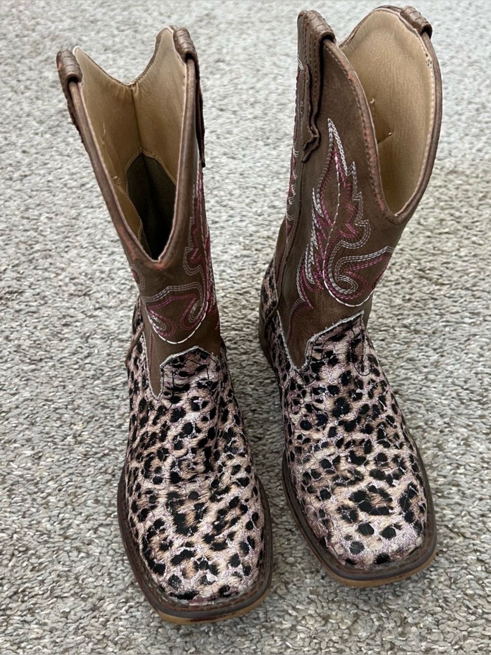 Roper Little Kids Pink Brown Shimmery Boot Size 1